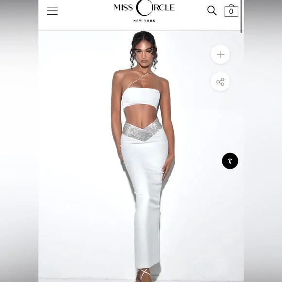 Miss Circle Crystal Embellished Maxi Skirt XS/XXS - Picture 1 of 6